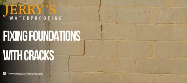 Learn about fixing foundations with cracks, a service that Jerry's Waterproofing provides.
