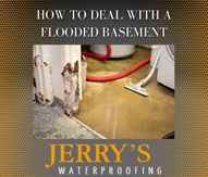 Featured image for blog about flooded basements