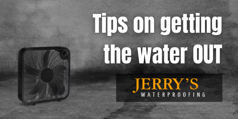 Tips on getting the water out of your basement