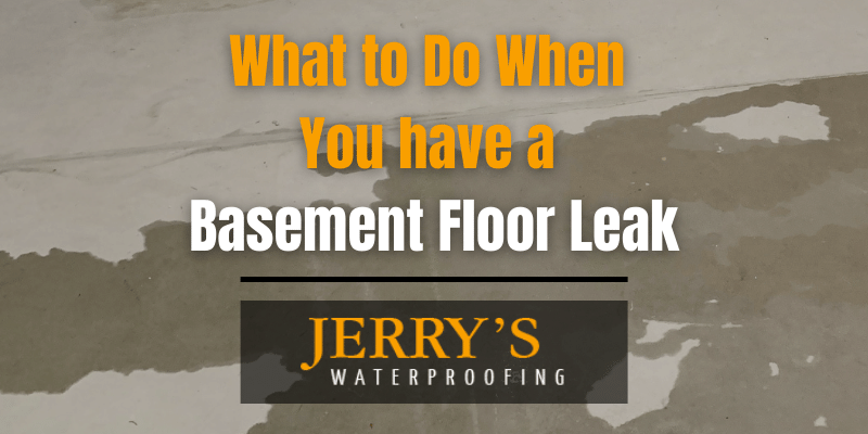 Basement Floor Leak